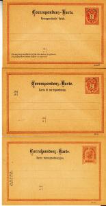 Austria-Hungary - Postal Cards in Italian, Polish & Bohemian