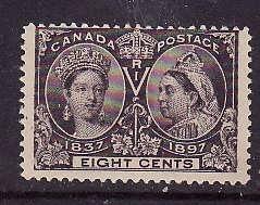 Canada-Sc#56-Unused 8c dark violet Queen Victoria Diamond Jubilee-og-NH-189