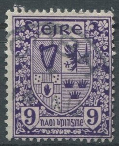 Ireland Sc#74 Used, 9p dk red vio, Symbols 1922-34 (1923)