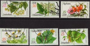 Thematic stamps EAST GERMANY 1978 FLOWERS (E2002/7) 6v used