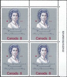 CANADA   #620 MNH UPPER RIGHT PLATE BLOCK  (2-2)