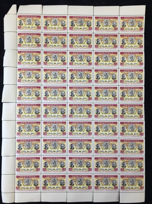 ALBANIA Shqipnija MNH Sheets Churchil Roosevelt (Apx 250+ Stamps) EP1113