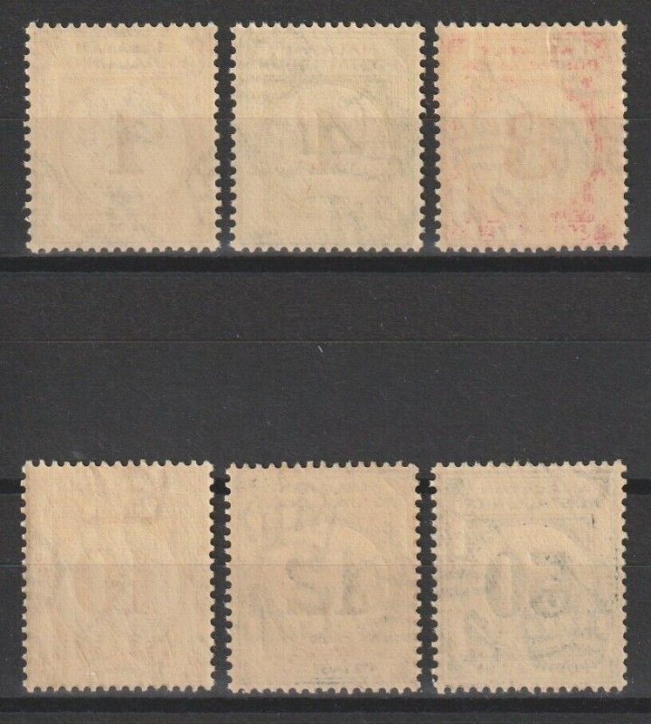 MALAYSIA 1936/48 SG D1/6 MNH Cat £170