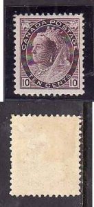 Canada-Sc#83- id654a-unused hinged 10c brown violet QV numeral-1898-S/H fee ref