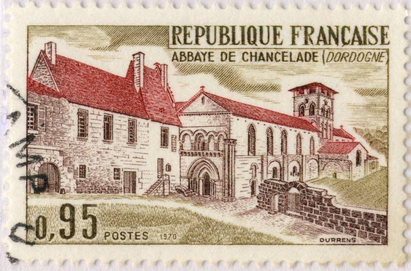 FRANCE - 1970 - Yv.1645/Mi.1716 0,95fr Abbaye de Chancelade - Oblitéré TB