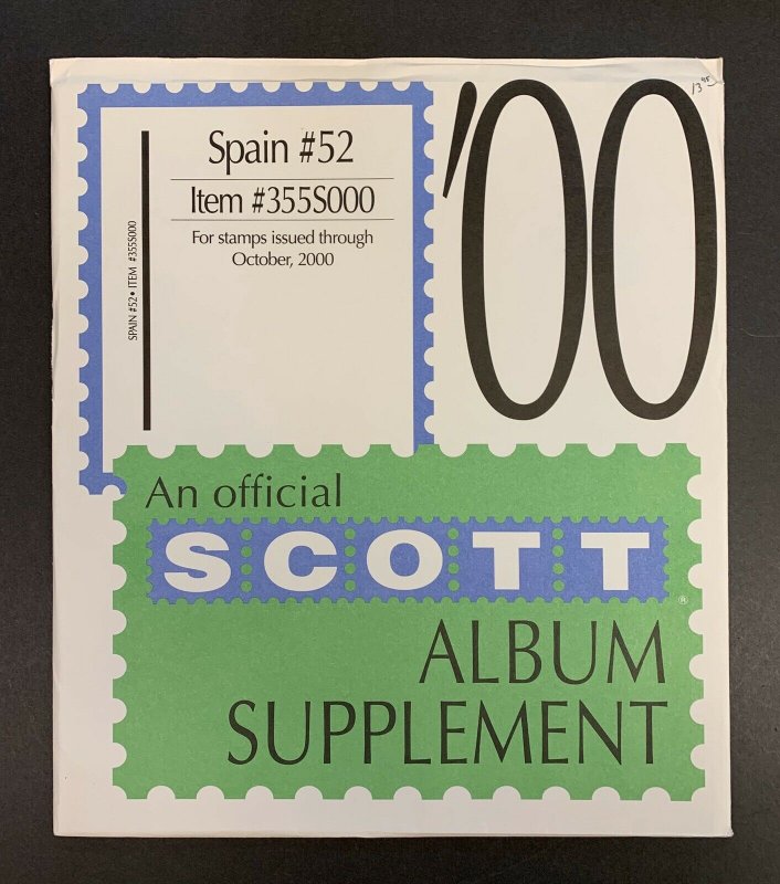 Spain 2000, Scott Specialty Album Supplement #52, Scott Item #355S000