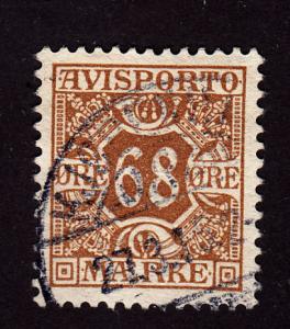 Denmark P7 Newspaper Stamp 1907