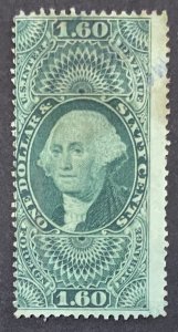 USA REVENUE STAMP 1863.  $1.60 SCOTT#R79c