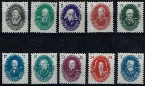 DDR 1950, Sc.#58-67 MNH, 250 years Berlin Academy of Sciences