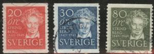 SWEDEN Scott 404-406 1949 used coil set CV$1.40