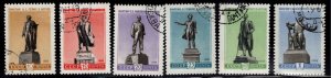 Russia Scott 2204-2209 used CTO statue stamp set from 1959 typical cancels