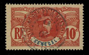 SÉNÉGAL - 1908 - CACHET À DATE DE N'DANDE SUR 10c FAIDHERBE - RARE