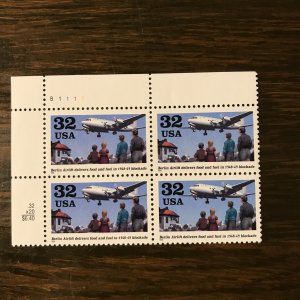 US SCOTT 3211 PB - 32¢ Berlin Airlift 50th Anniv. (1) - P# B111 - MNH, XF