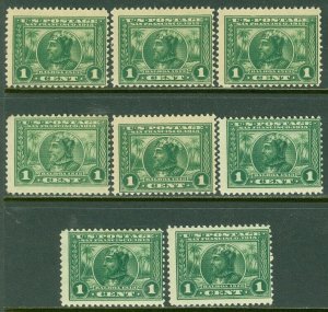 EDW1949SELL : USA 1913 Scott #397. 8 stamps. Average-Fine, Mint NH Catalog $280.