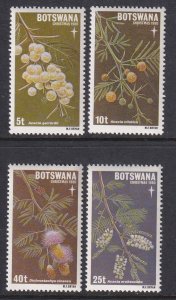 Botswana 258-261 Christmas Flowers MNH VF