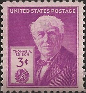 # 945 MINT NEVER HINGED THOMAS A. EDISON