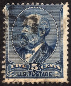 1888, US 5c, James A. Garfield, Used, Sc 216
