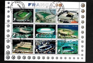 St.  Tomas and Prince Islands 1997 - CTO - Mini Sheet - Scott #Not Listed