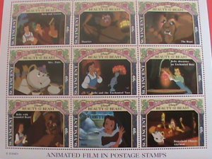 ST.VINCENT STAMP: 1992 SC#1774 DISNEY CARTOON- BEAUTY AND THE BEAST-MNH SHEET