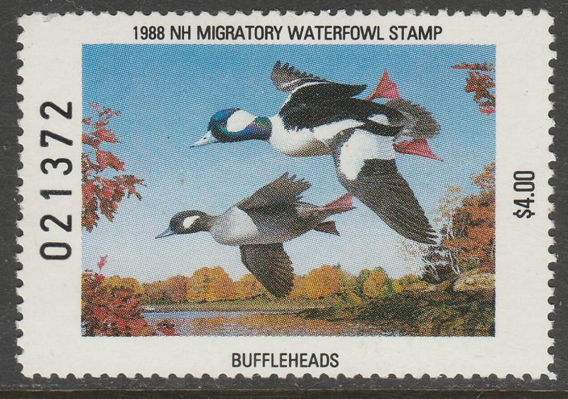 U.S.-NEW HAMPSHIRE 6, STATE DUCK HUNTING PERMIT STAMP. MINT, NH. VF