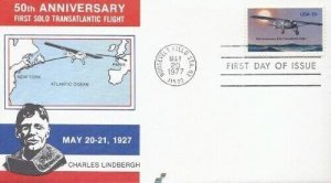 1710 13c CHARLES LINDBERGH - 1st Spectrum cachet J-5