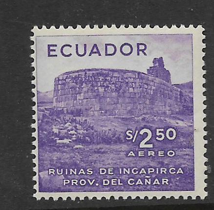 ECUADOR, C295, MINT HINGED, RUINS AT INGAPIRCA