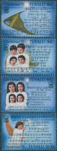 Tuvalu 1995 SG747-750 Christmas carols set MNH