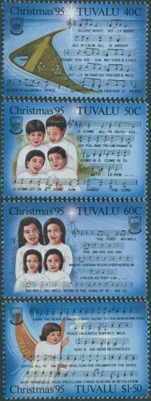 Tuvalu 1995 SG747-750 Christmas carols set MNH