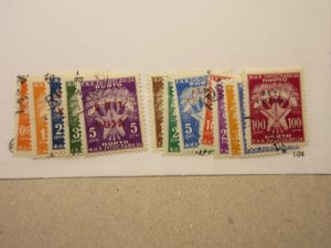 YUGOSLAVIA TRIESTE Scott J1-J5, J11-J18 SETS USED Cat $14