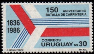 1988 Uruguay Battle of Carpinteria culture date #1275 ** MNH