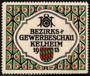 1913 Germany Poster Stamp Kelheim District Commercial Show