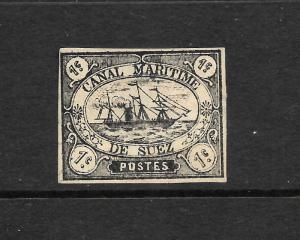 SUEZ CANAL  COMPANY  1868  1c BLACK  MNG   SG 1  