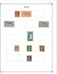 Lebanon 1924-1942 M & U Hinged on scott Blank Pages