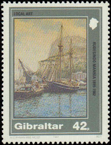 1991 Gibraltar #596-599, Complete Set(4), Never Hinged