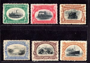 US 1901 PAN-AMERICAN EXPOSITION SET OF 6 SC. #294-299 MINT HINGED