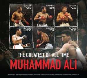 Guyana MNH S/S 4456 Muhammad Ali 2015 6 Stamps