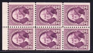 U.S. Booklet Pane of 6 1932 Nr. 720b  3 cent violet VF/NH(**)