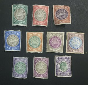 MOMEN: ANTIGUA SG #31-40 1903 MINT OG H £325 LOT #61620