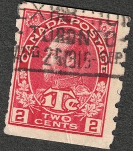 Canada, Scott # MR6, used, Coil Stamp, Cat = $ 10.00.  Lot 230859 -01