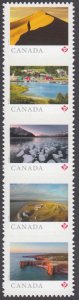 Canada - #3225i From Far and Wide, Die Cut Booklet Strip Of Five - MNH