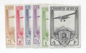 Spain Sc # C12-C17 set of 6 airmail HR VF