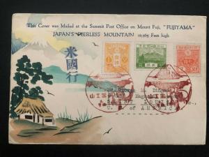 1934 Mt Fuji Post office Fujiyama Japan Karl Lewis Cover To St Louis MO USA