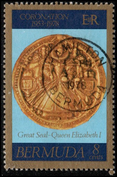 Bermuda 360 -Used - 8c Great Seal of Elizabeth I (1978)