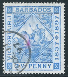 Barbados, Sc #84, 2-1/2d Used