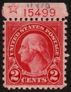 U.S. #579 MH Plate Number Single