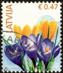 Latvia 851 - Used - 47c Crocuses (2014) (cv 0.90)