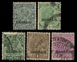 Bahrain - Sc# 1 - 5, Used.  Short Set.  2019 SCV $20.40