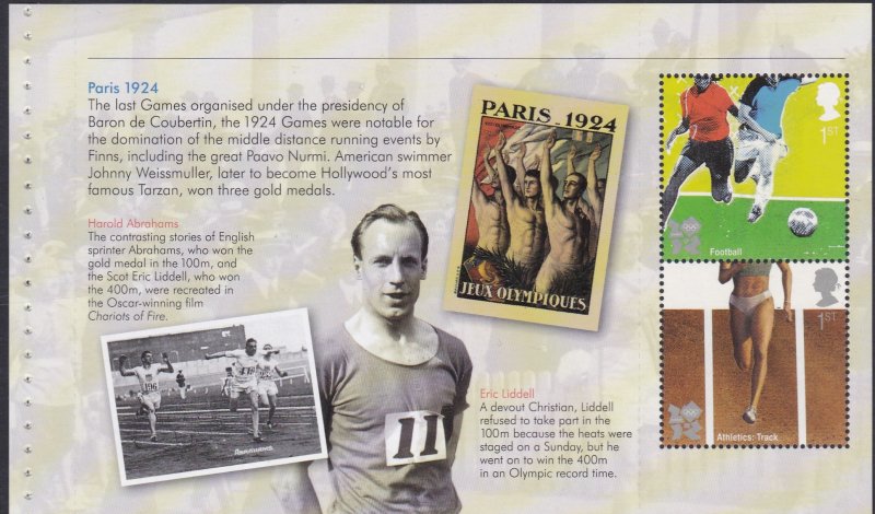 2822a 2012 Olympics Booklet Pane MNH