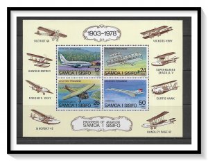 Samoa #469a Aviation Progress Souvenir Sheet MNH