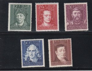 Poland # NB36-40, Famous People, Mint Hinged